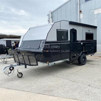 China High Intensity Single Caravan Toy Hauler Travel Trailer Camper 16Ft Australia Axle High Quality Cheap Motorhome for sale