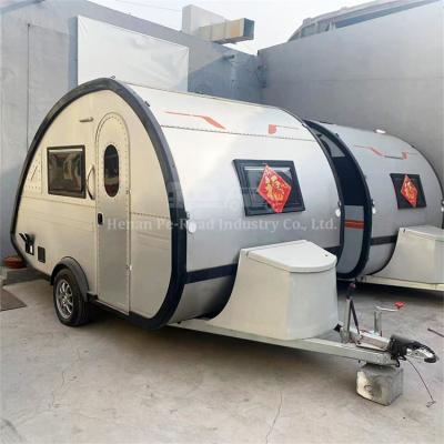 China High Intensity Custom High Quality Bathroom Small Size RV Motorhome Camping Travel Teardrop Camper Caravan Trailer for sale