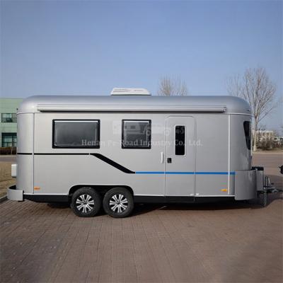 China High Intensity Aluminum Travel Trailer Airflow Camper RV Luxury Mobile Home Off Road 2 Piece High Quality Caravans and Motorhom for sale