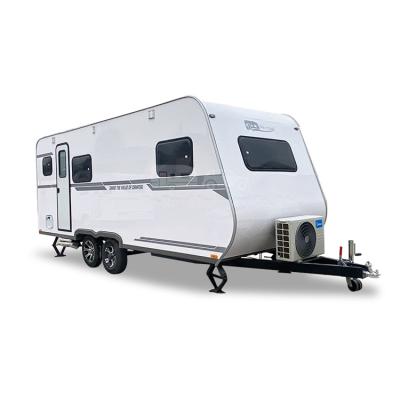 China Japanese Style High Intensity Custom Size 24Ft Tub Motorhome 4-6 Person Camper Travel Trailer Luxury Double Axle Caravan for sale