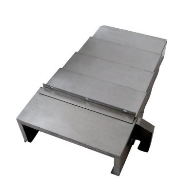 China Hot Selling High Speed ​​And Soft Cover Accordion Bellows Steel Plate Telescopic Steel Type Bellows Cover For CNC Machine Protective Guard Shield for sale