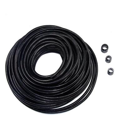 China Professional Flat Cover Supply Corrugated Pipe Cable Carrier Bellows Hose Black Nylon Hose for sale