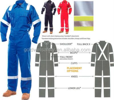 Cina Goldwell Flame Retardant/Breathable/Windproof 100% Oilfield Cotton Industrial Welding Safety Working Flame Retardant Coverall in vendita