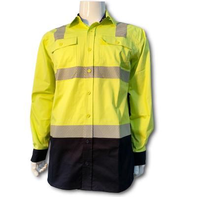 China New Design Two Color Contrast Tape Soft Reflective Reflective Safety Protection Industrial Tape Shirts For Men And Women à venda