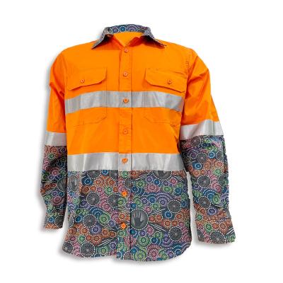 Cina China factory wholesale workwear floral anti-pilling shirt in vendita