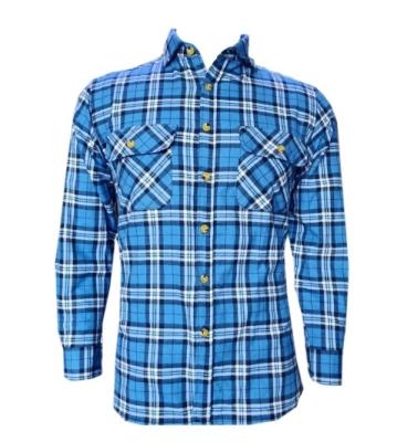 China Sustainable Cheapest Mens Long Sleeve 100% Cotton Uniform Checked Shirt à venda