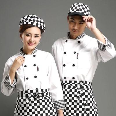 China Comfortable Hot Sale Long Sleeve Black Stripes Japanese Style Designer Chef Uniforms en venta