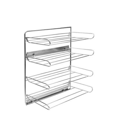 China Europe factory direct 4 row shoe rack expandable slide out shoe rack for home with great price for sale