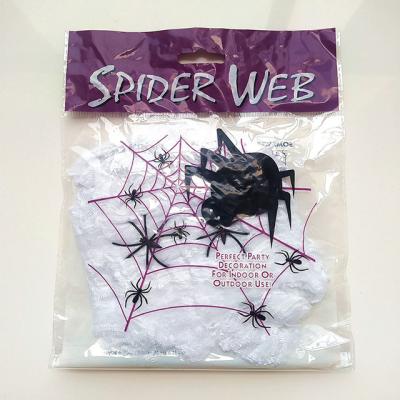 China For festivals and parties Wholesale Color White Black Red Green Purple Indoor and Outdoor Halloween Web Spider Web for sale