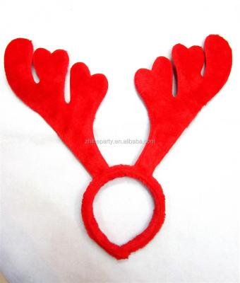 China Velvet Christmas plush antlers headband for sale