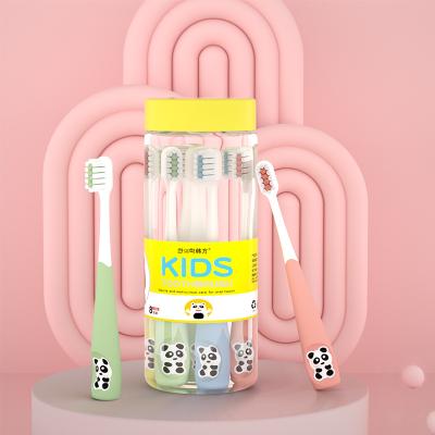 China High Quality Super Soft Children's Manual Toothbrush Color Custom Baby Manual Toothbrush 8 Pieces/Box for sale