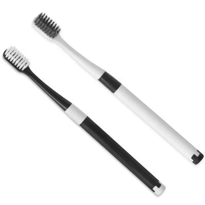 China Lovers Toothbrush Specially Designed For Sensitive Teeth Super Soft Stiffens Black And White Toothbrush 2 Pack for sale