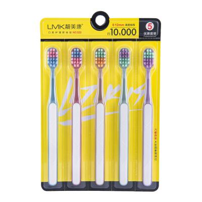 China Fur Liangmeikang Factory Wholesale Custom Logo Shaped Hole Stiffens Best Plastic Adult Soft Toothbrush Toothbrush for sale