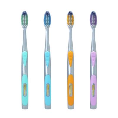 China Home Wholesale OEM Oral Plastic Toothbrush Of The Care Of High Quality Medium Hair Manual Toothbrush Adult Men Spiral for sale