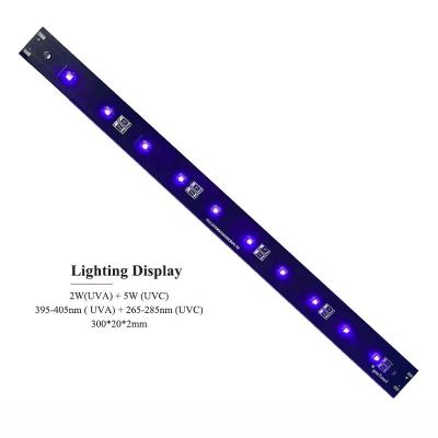 中国 INGAN 300*20mm 12V 5W 10W LED UV-C 265nm Ultraviolet 270nm 280nm Module 販売のため