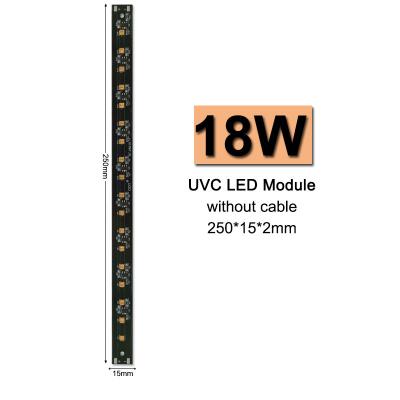 中国 New Design 250*15mm 12V LED Strip 265-285nm 18W LED PCB UV-C UV-C Module For Air Sterilization 販売のため