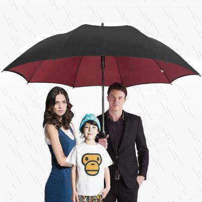 China 54/62 Inch Stick Golf Umbrella Extra Large Double Layer Oversized Automatic Open Canopy Waterproof Windproof Umbrellas for sale