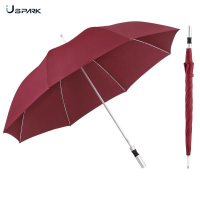 China High Quality Large Size 27 Inch Fiberglass Lightweight Aluminum Rib Shaft Auto Open Straight Rain Umbrella for sale