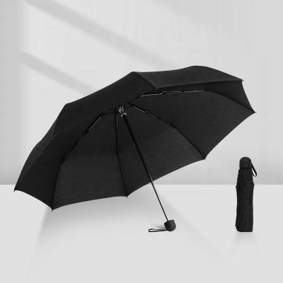 China Low Price Windproof Manual 21 Inch Promotion 3 Times Open Umbrella For Sun And Rain for sale