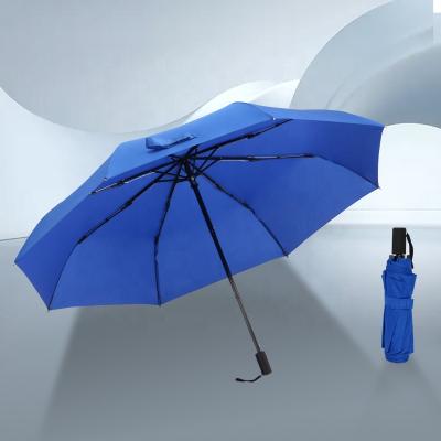 China High Quality Aluminum Frame 3 Folds Manual Fiberglass 21 Inch Umbrella for sale