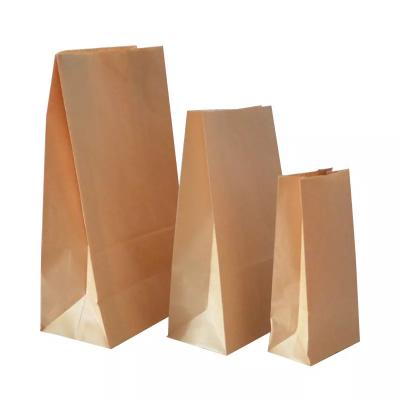 China Materials Safety Food Packaging Flat Bottom Production Cost Recycled Paper Bag for sale