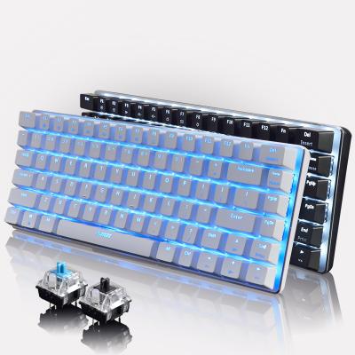 China Plug & Play Mechanical Keyboard 82 Keys Black Blue Switch Rollover Rollover N-Key Mechanical Keyboard for sale