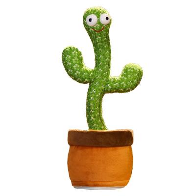 China Home outdoor hot new products green plush twisting outdoor use home music song dance cactus stave for sale