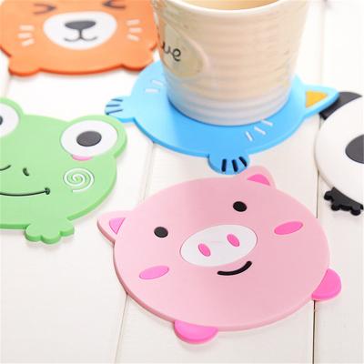 China Stocked 9.5cm Hand Pads Silicone Running Coasters Heat Insulating Cup Mat for sale