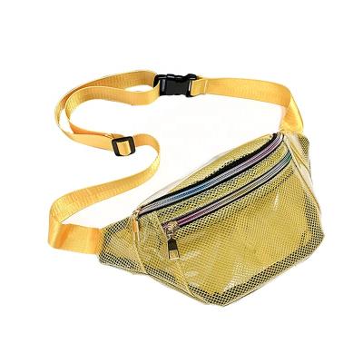 China Water Proof Holographic Laser Waist Bag Pack With Adjustable Belt For Rave Festival Travel Party for sale