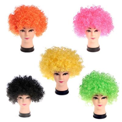 China Party Wigs Clown Fans Carnival Wigs Disco Hat Fun Joker Child Costume Afro Curly Hair Adult Wigs For Party for sale