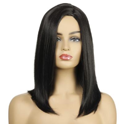 China Super Wave Ready For Long Black Boat Wigs Long Wave High Temperature Fiber Synthetic Wig for sale