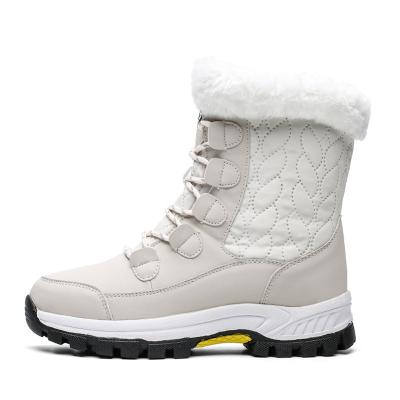 China Fashion Trend Mid-tube Snow Boots Cotton Shoes Women Outdoor Student Warm High Top Women's Shoes Velvet Waterproof Winter New for sale