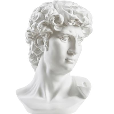 China Nordic Europe David figure resin sculpture plaster head decoration living room art portrait home decoration decoration for sale