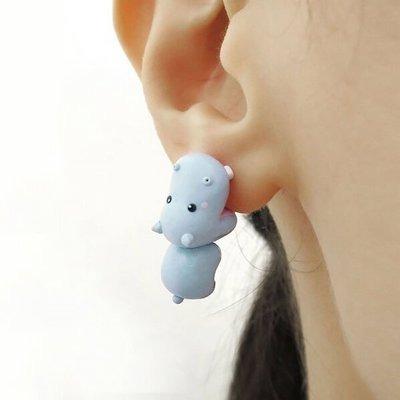 China Cute Cute Dinosaur Ear Studs Animal Bite Ear Studs Animal Earrings for sale