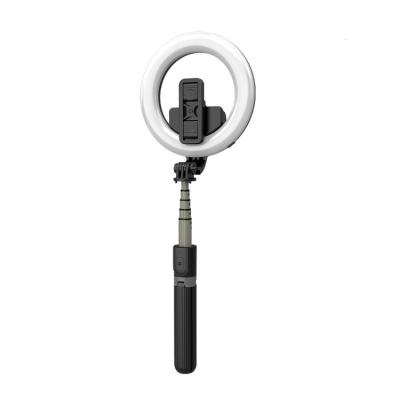 China 6 inch ring light factory selfie stick with wireless BT ring light L07 with tripod selfie stick suitable for live photography for sale