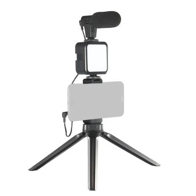 China Other Suitable Good Quality Phone Stand Professional Price Light Vlog Video Microphone Kit for sale