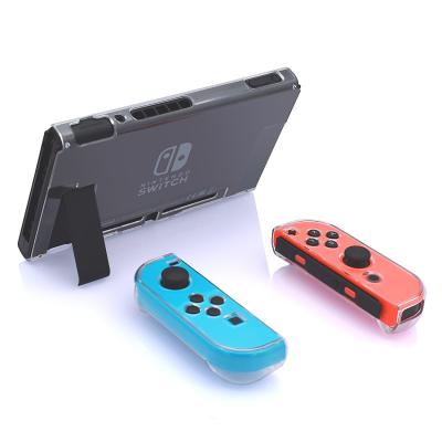 China Game Player Ultrathin Shell Detachable Crystal Hard Shell NS Split Transparent Protective PC Case For Nintendo Switch NS for sale