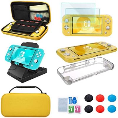 China Durable Switch Lite Carrying Case Cover Device Case 2 Pieces Tempered Glass Screen Accessories For Nintendo Switch Lite Console for sale