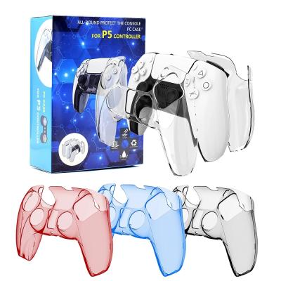 China Ultrathin Game Player Grip Crystal Case For PS5 Controller Fully Fitted Shell Cover For Playstation 5 For PS5 Game Accessories for sale