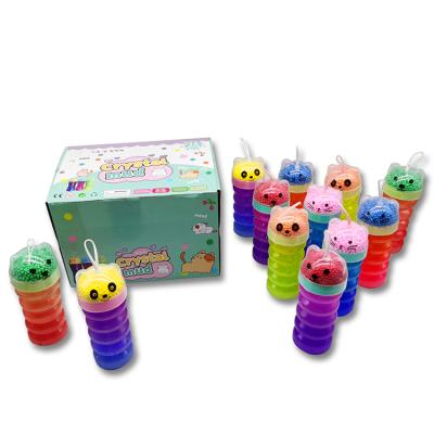 China Soil Arrived PVE Good Quality Cartoon Crystal Slime Clay Mud Toy Cat Eggplant Gradient Ramp Crystal New for sale