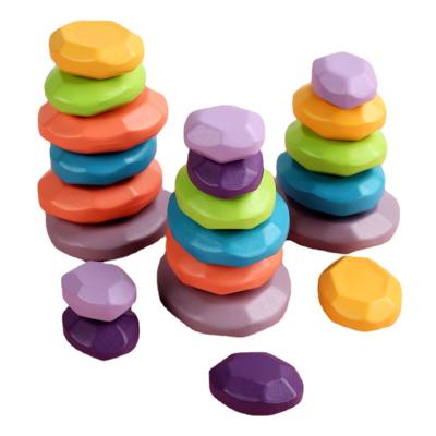 China Special Hot Selling New Environmental Protection Stone Pile Open Mind Game Colorful Building Block For Children for sale