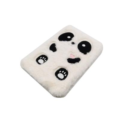 China Hot Selling Cute Cartoon Panda White Notebook Soft Cover and Plush Notebook for School for sale