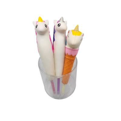 China New Arrival Unicorn Squishy Fun and Macaroon Flower Pen Color for Kids for sale