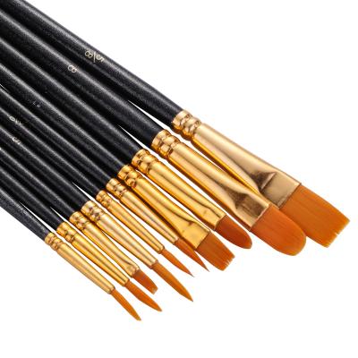 China Good Quality 10 Pcs Nylon Beads Waterproof Lightweight Nylon Art And Paint Brush Painting Brush Wrap Set for sale