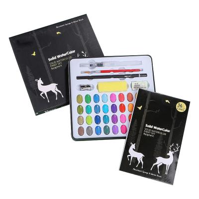 China Professional Manufacture Materials Watercolor Suit Solid Water Color Eco-friendly China Pen Paint Kit for sale