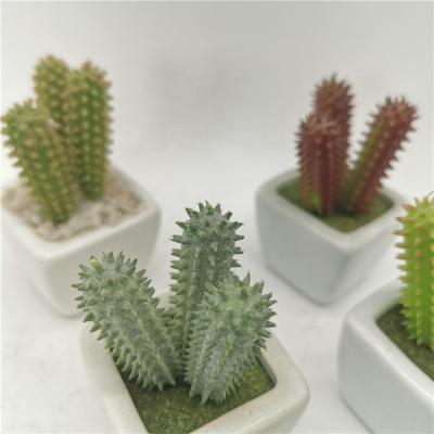 China Art Decor Potted Artificial Succulents Plant Mini Fake Succulent in Pots Cute Decor Plant Decorations for Office Home Bathroom Bedroom for sale