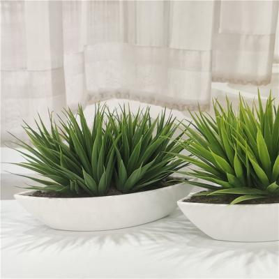 China China Eco-friendly Real Factory Touch Artificial Grass Plants For Home Office Decoration Potted Artificial Grass Bonsai for sale