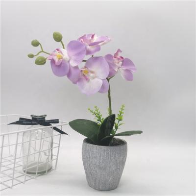 China High Simulation Phalaenopsis Orchid Artificial Plants Fakeplants Potted Orchid Flower Eco-friendly Wholesale Artificial House Decoration for sale