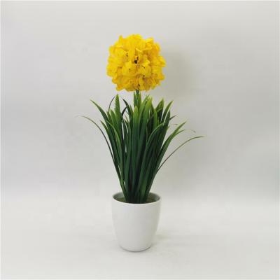 China China Eco-friendly Artificial Plants Touch Artificial Flower Decoration Real Silk Home Flower With White Ceramic Pot for sale