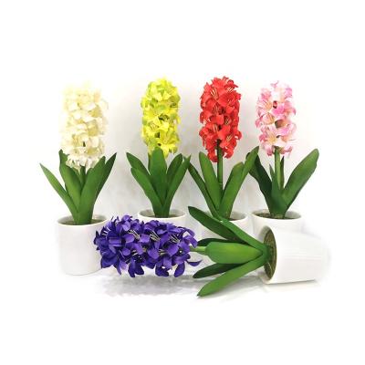 China High Quality Eco-friendly Artificial Planta In Pot White Ceramic Home Decoration Artificial Flower Silk Plant for sale